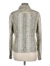 Carlisle Metallic Silver Long Sleeve Blouse Size 8 - photo 2