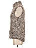 Thread & Supply Animal Print Gray Faux Fur Vest Size S - photo 5
