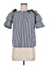 Tempted 100% Polyester Blue Short Sleeve Blouse Size M - photo 1