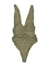 Zara Solid Green One Piece Swimsuit Size L - photo 2