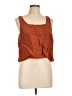 Tahari 100% Linen Orange Sleeveless Blouse Size L - photo 1