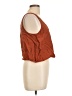 Tahari 100% Linen Orange Sleeveless Blouse Size L - photo 4