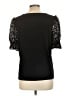 Adrianna Papell Black Short Sleeve Top Size L - photo 2