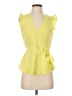 Meraki 100% Polyester Yellow Sleeveless Blouse Size S - photo 1