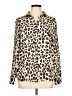 Primark 100% Polyester Animal Print Ivory Long Sleeve Blouse Size 10 - photo 1