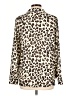 Primark 100% Polyester Animal Print Ivory Long Sleeve Blouse Size 10 - photo 2