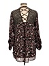 Jolt 100% Polyester Floral Black 3/4 Sleeve Blouse Size L - photo 2