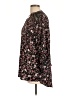 Jolt 100% Polyester Floral Black 3/4 Sleeve Blouse Size L - photo 5