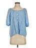 L.L.Bean Blue Short Sleeve Blouse Size S - photo 1