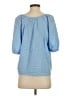 L.L.Bean Blue Short Sleeve Blouse Size S - photo 2