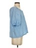 L.L.Bean Blue Short Sleeve Blouse Size S - photo 4
