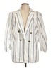 Anne Klein 100% Cotton Stripes White Blazer Size L (estimated) - photo 1