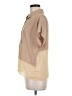 BCBG Paris 100% Polyester Color Block Tan Short Sleeve Blouse Size 8 - photo 5