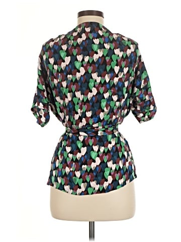 Diane von Furstenberg Short Sleeve Silk Top (view 2)