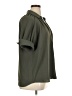 Max Studio 100% Polyester Green Short Sleeve Blouse Size XL - photo 4