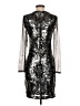 Kensie 100% Polyester Metallic Silver Cocktail Dress Size 2 - photo 2