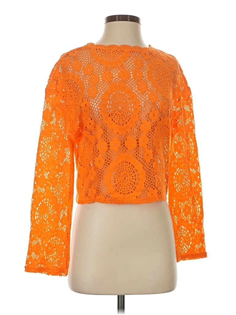 Pre-owned Mng Cardigan Sweater In Orange