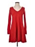Express Solid Red Casual Dress Size S - photo 1