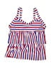 OshKosh B'gosh Stripes White Red Two Piece Swimsuit 12-18 MO / 18 MO - photo 1