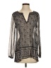Calypso St. Barth 100% Polyester Gray Long Sleeve Blouse Size XS - photo 1