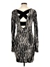 BCBGeneration Animal Print Silver Cocktail Dress Size L - photo 2