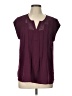 Daniel Rainn 100% Polyester Burgundy Short Sleeve Blouse Size L - photo 1