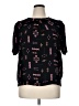 metaphor 100% Polyester Black Short Sleeve Blouse Size XL - photo 1
