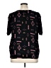metaphor 100% Polyester Black Short Sleeve Blouse Size XL - photo 2