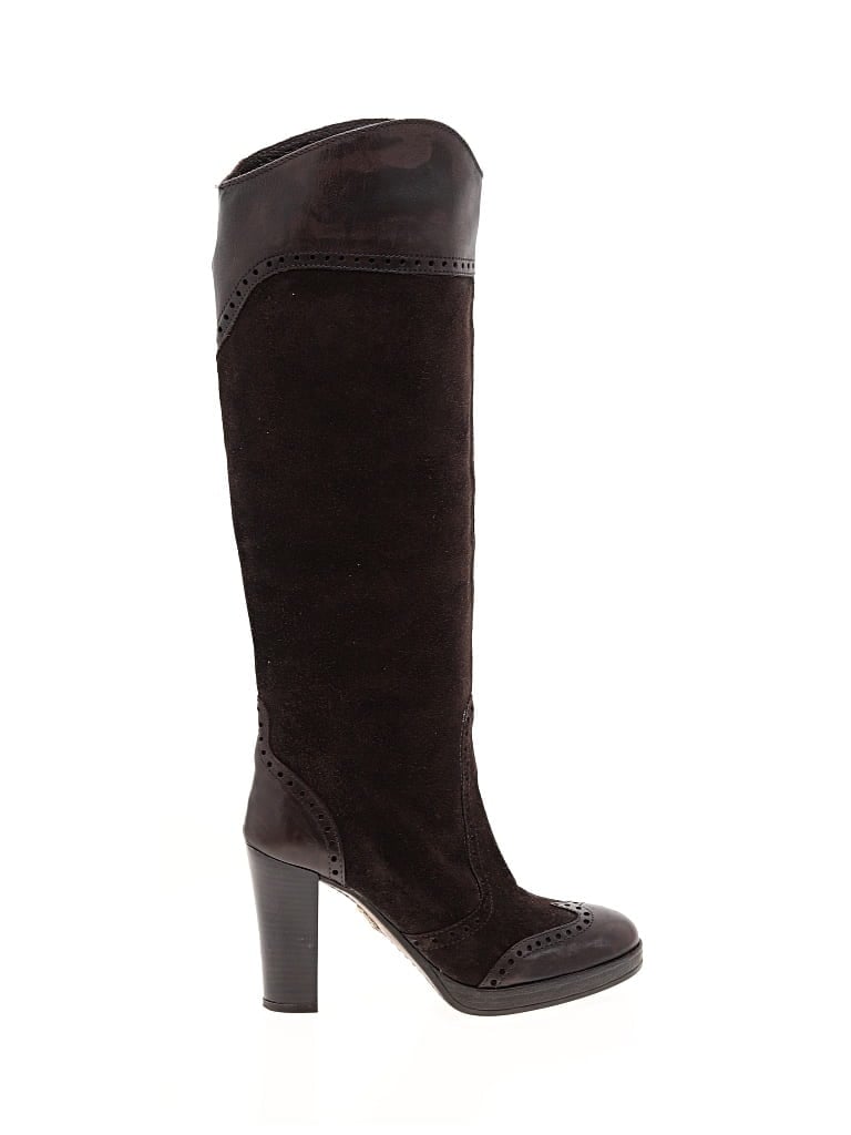 Pre-owned Assorted Brands Boots In Burgundy