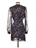 Aqua 100% Polyester Print Blue Casual Dress Size S - photo 2