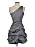 Cache Metallic Silver Cocktail Dress Size 2 - photo 2