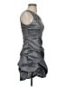 Cache Metallic Silver Cocktail Dress Size 2 - photo 4