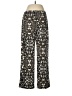 JM Collection Print Black Casual Pants Size M (petite) - photo 1