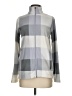 Lands' End 100% Polyester Checkered-gingham Gray Turtleneck Sweater Size XS - photo 1