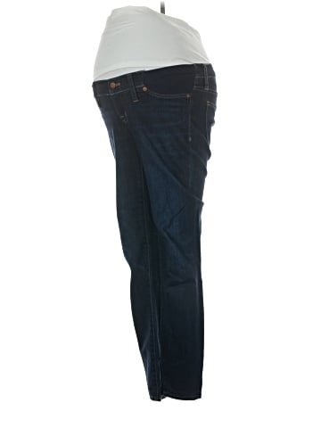 Madewell Maternity Side-Panel Skinny Jeans in Larkspur Wash: Adjustable TENCEL&trade; Denim Edition (view 1)