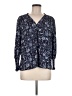 Aqua 100% Polyester Blue Long Sleeve Blouse Size M - photo 1