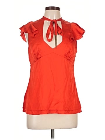 Bebe Short Sleeve Silk Top (view 1)