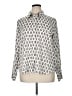 Ann Taylor 100% Polyester Print Ivory Long Sleeve Blouse Size XL - photo 1