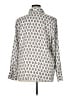 Ann Taylor 100% Polyester Print Ivory Long Sleeve Blouse Size XL - photo 2
