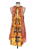 Free People 100% Polyester Print Orange Casual Dress Size S - photo 2