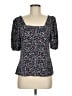 CeCe Black Short Sleeve Blouse Size M - photo 1