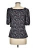 CeCe Black Short Sleeve Blouse Size M - photo 2