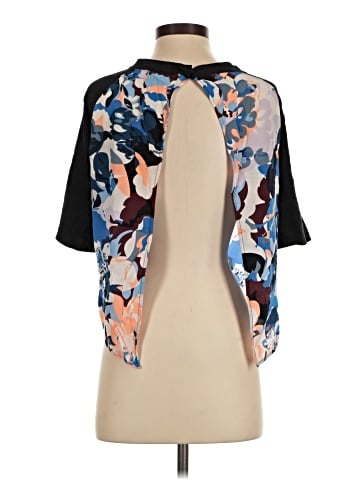 Elizabeth and James Short Sleeve Silk Top (view 2)