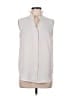 Ann Taylor Ivory Sleeveless Button-Down Shirt Size M - photo 1