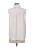 Ann Taylor Ivory Sleeveless Button-Down Shirt Size M - photo 2