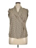 Ann Taylor 100% Polyester Tan Sleeveless Blouse Size 14 Petite - photo 1