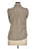 Ann Taylor 100% Polyester Tan Sleeveless Blouse Size 14 Petite - photo 2