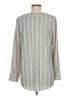 Ann Taylor Stripes Gray Long Sleeve Blouse Size M - photo 2