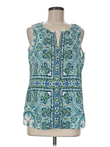Rose + Olive Sleeveless Blouse (view 1)