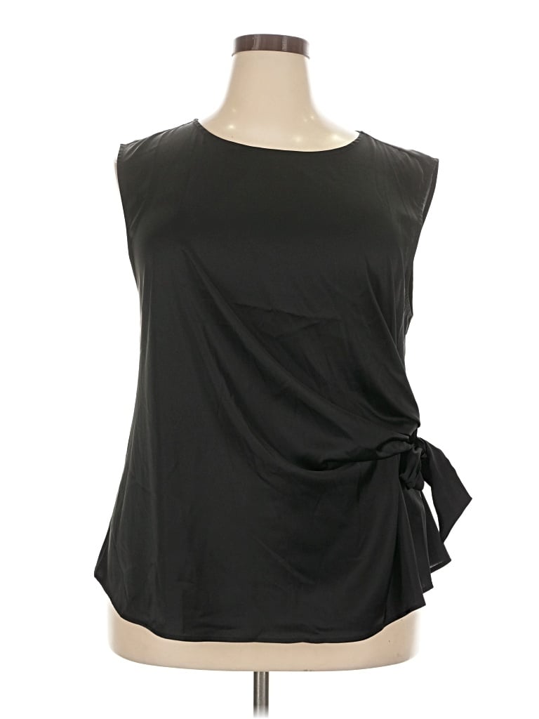 Pre-owned Eloquii Sleeveless Blouse In Black